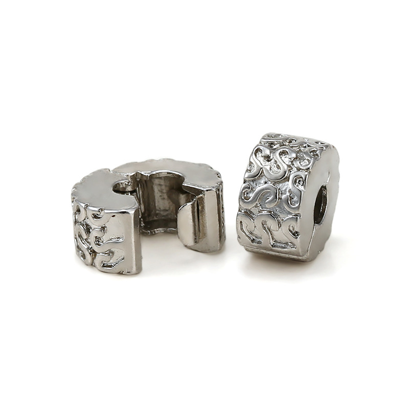 シルバー亜鉛合金Cilpバックルは、ブランドのオリジナルブレスレットに適しています。