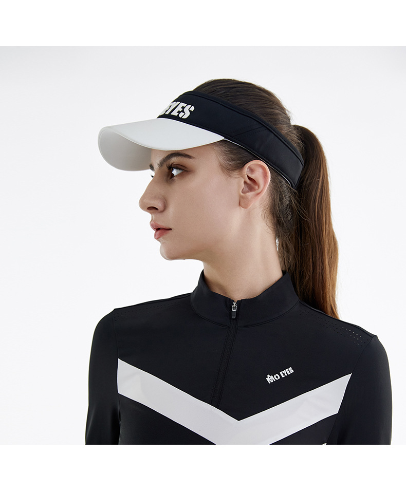 Mũ golf nữ không đầu Moeyes Magic Eye phối màu tương phản, dây hút mồ hôi chống nắng — M23MZ003-Đen Trắng, M23MZ003-Trắng Đen, M23MZ004-màu trắng, M23MZ005-màu trắng chi tiết 11