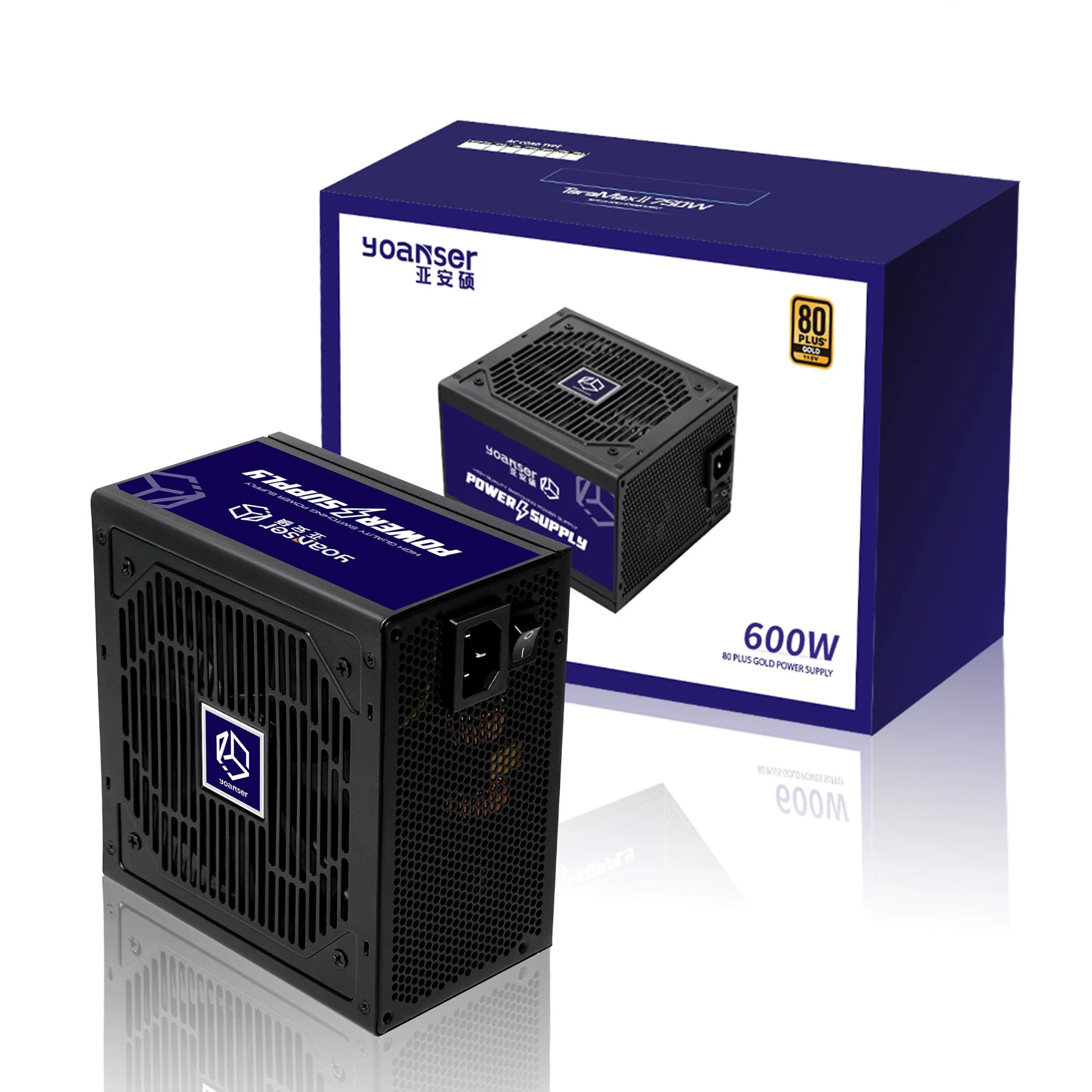 600Вт Стабильная филиальная сила máquina Power Power Gold Certification Active ATX3.0 Power Производитель на заказ