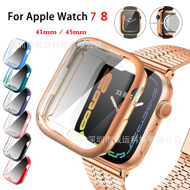 Suitable for Apple 11 Watch Case Tpu Full-Cover Electroplated Series 11/Se3/10/9/8/76 Protective Case