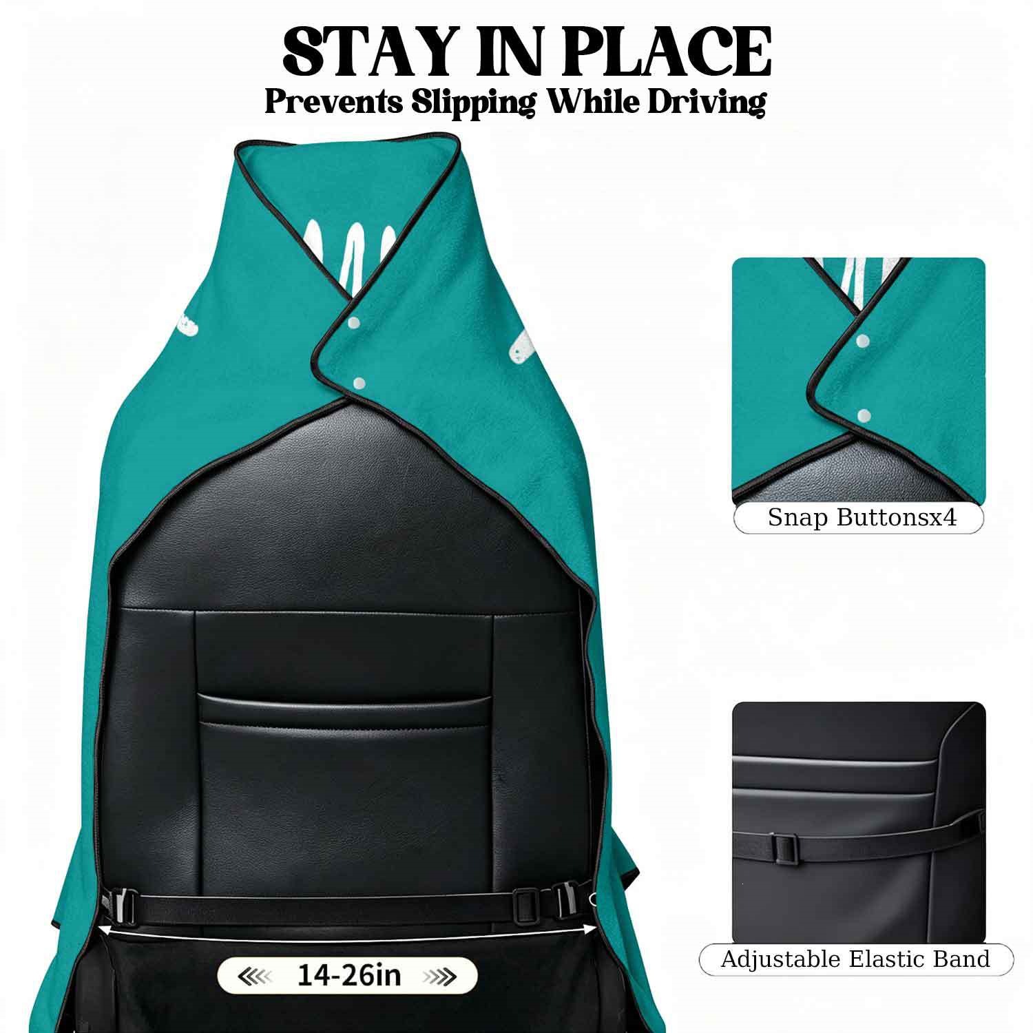 Summer bath towel and car seat cover 2-in-1, ultra-fine fiber outdoor beach and car dual-use universal seat cushion