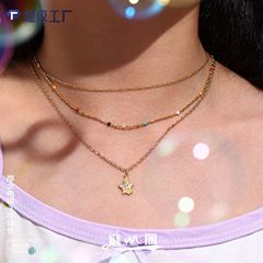 ミステリー漫画オイルドロップドーパミンユニコーンかわいいポニーネックレスブレスレットアンクレットリングチタン鋼子供セット