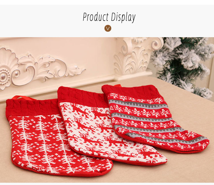 Wholesale New Knitted Star Deer Christmas Tree Christmas Stocking Nihaojewelry display picture 5