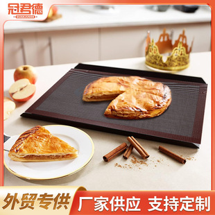 Cross-border high temperature resistant silicone baking mat biscuit cake bread baking breathable glass fiber non-stick silicone hollow baking mat