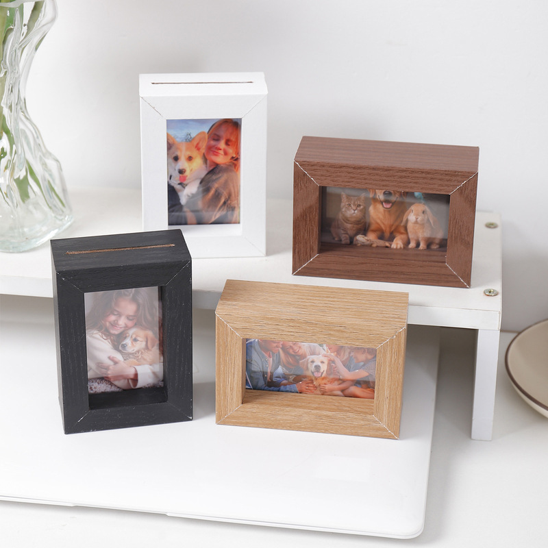 3inch Polaroid Small Photo Frame Double-Sided Glass Photo Record Display Frame Mini Photo Card Portrait Photo Transparent Empty Frame