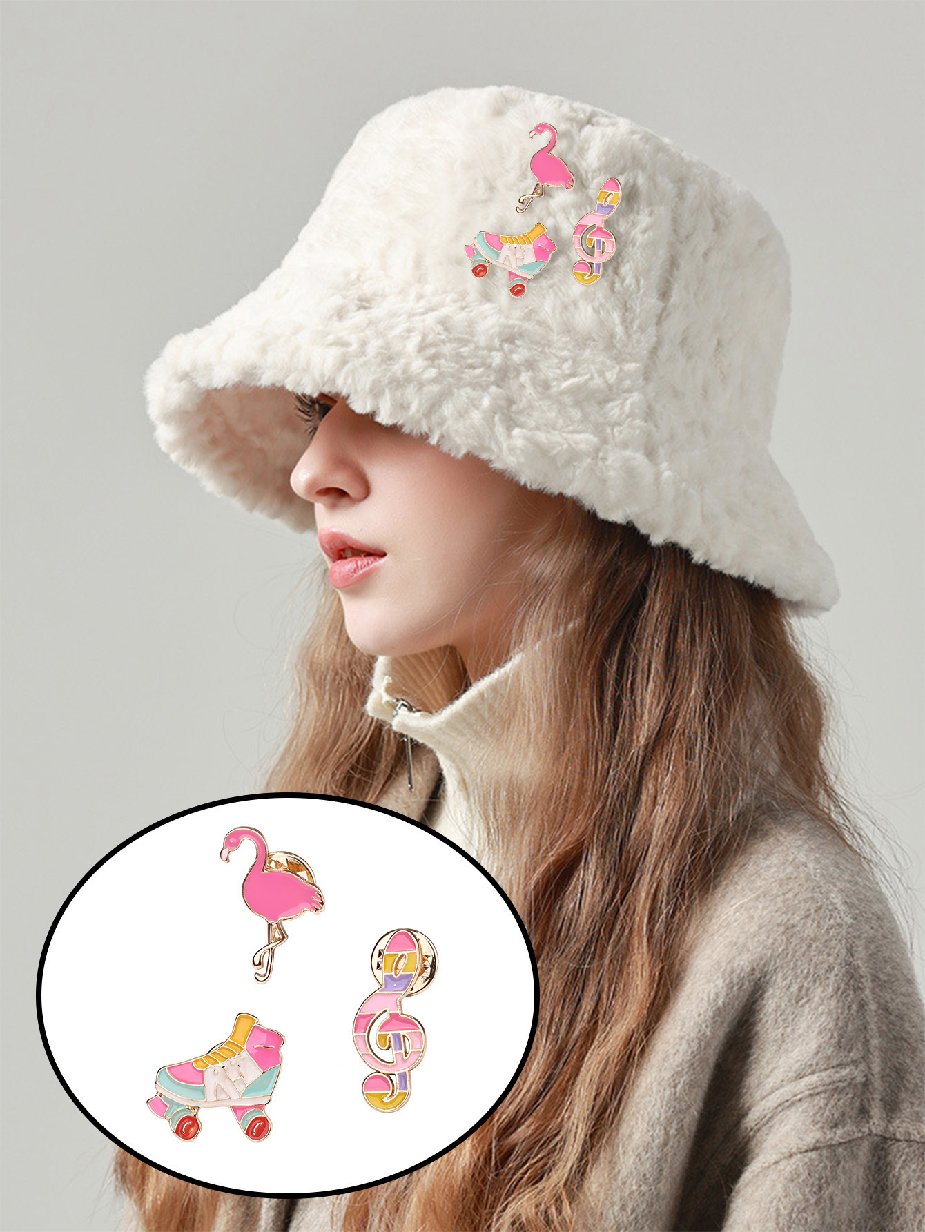 20g Weight Brooches Classification Holiday, Daily Occasion Alloy Material Tree, Planet Pattern All Seasons Season Unisex Gender Enamel Design Cute, Modern Style Style Cute Modern Style Pin Tree Planet Alloy Enamel Unisex Brooches 3