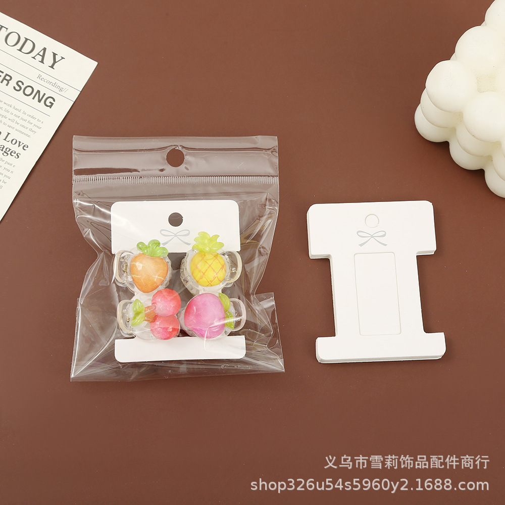 现货直供韩版简约风多功能抓夹卡精品店发饰发夹包装卡纸批发