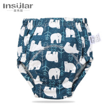 夏季宝宝训练裤可洗6层尿布裤学习裤婴儿布尿裤透气隔尿裤跨境