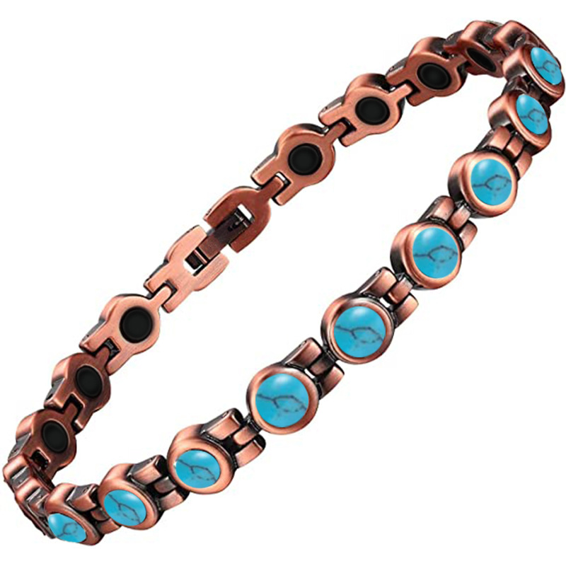 Title 3, Womens Turquoise Red Copper Magnetic Bronze Ma...