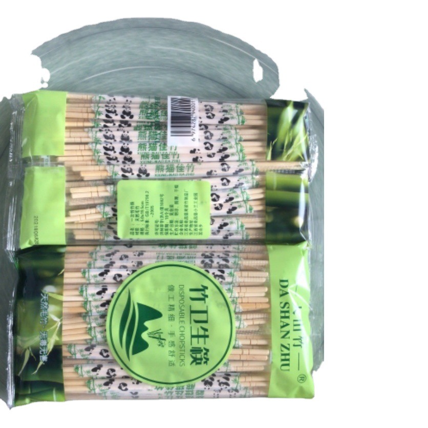 Bagged Chinese-Style Disposable Bamboo Chopsticks, Bamboo Chopsticks Packaging, Hygienic Bowl and Chopsticks, Round Chopsticks, Convenient Chopsticks Wholesale