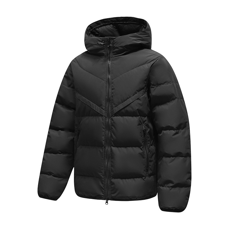 Marca transfronteriza de la misma chaqueta de plumón hombre corto chaqueta con capuz hombre invierno chaqueta de plumón ultra ligera de plumón blanco
