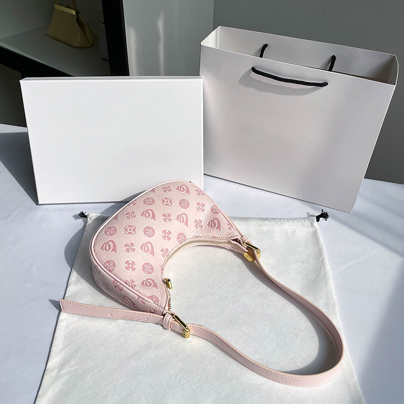 Elegant Women's Shoulder Bag Crescent Niche Design Handbag_voghion.com
