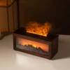 Fireplace style-deep wood grain (standard with USB cable + remote control)