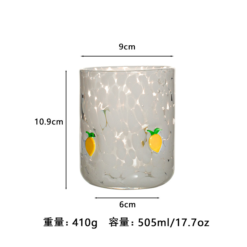Tazas de vidrio de color hechas a mano, tazas de adhesión en caliente, tazas de cera gruesas, tazas de cristal abiertas, tazas al por mayor