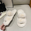 Fashionable slippers, winter footwear for leisure, Korean style, city style, 2cm, loose fit