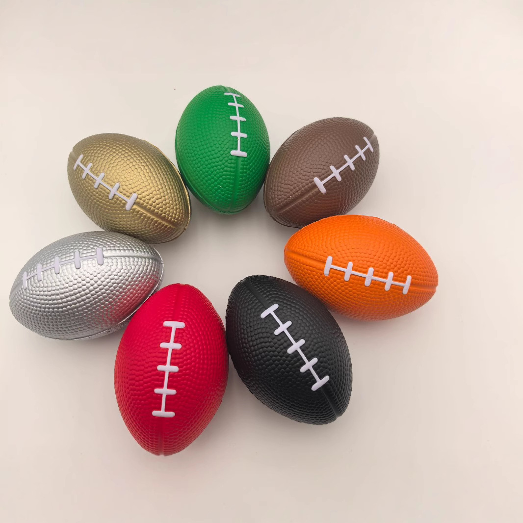 Wholesale Sponge Rugby American Style Brown Foam Pu Rugby Children Decompression Grip Ball Relief Ball Toy Ball