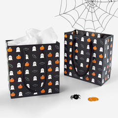 新しいアマゾンハロウィンゴーストカボチャギフト紙袋ハンドバッグユニバーサル紙袋小さな漫画ギフトバッグ