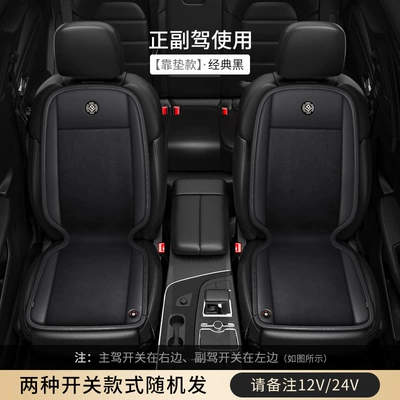 Car seat cushion plush: Wool pad - black-ancheng-graphene-seat-backrest-main-driver-passenger-car-dutch-velvet-black-black