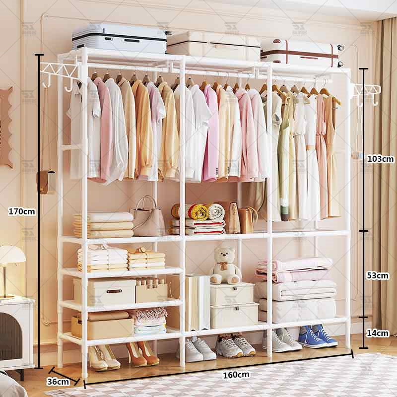 Percha de ropa multifuncional, piso, percha de ropa simple, percha de ropa para dormir, estante de ropa de moda reforzado doméstico