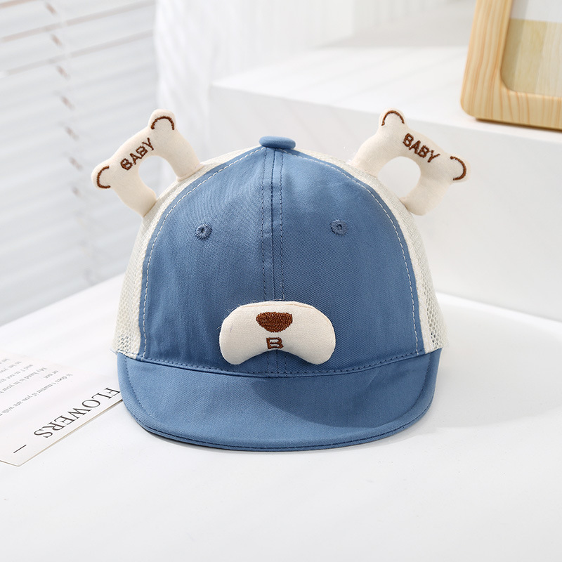 Gorra de visera transpirable de malla fina de verano para bebés, hombres y mujeres, sombrero para el sol de ala suave para bebés, sombrero para el sol para niños, marea