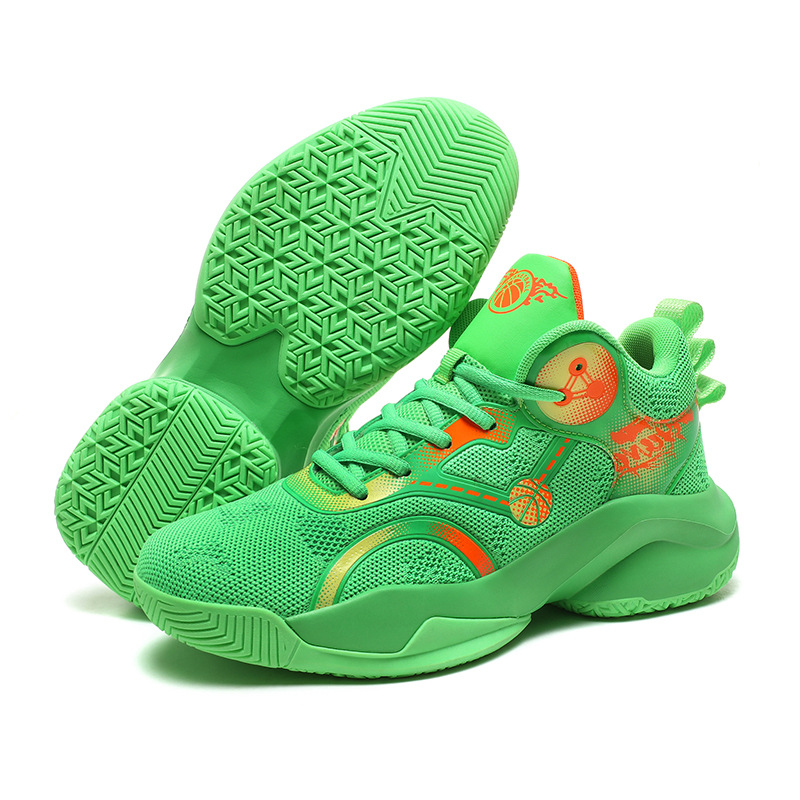 Zapatos de baloncesto de combate super grandes transfronterizos de alta calidad con base de caucho transpirables antideslizantes zapatos deportivos al aire libre juveniles