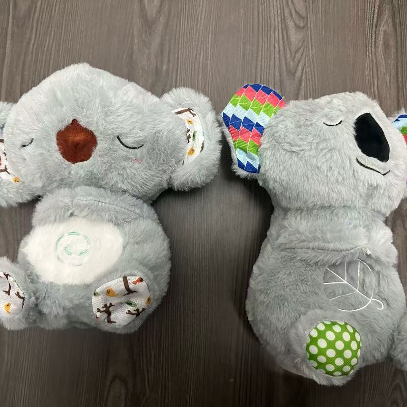 Respiración calmante Koala Bebé recién nacido Sonido y luz Muñeca calmante artefacto para dormir Educación temprana Máquina de cuentos Juguetes musicales