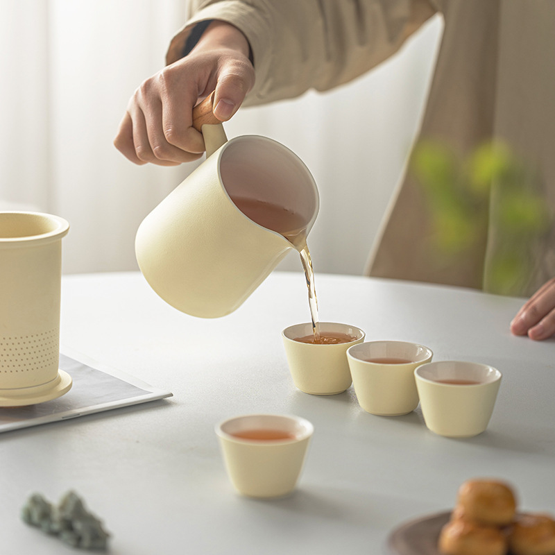 Juego de Té Portátil Express de Cerámica para Camping y Viajes al Aire Libre
