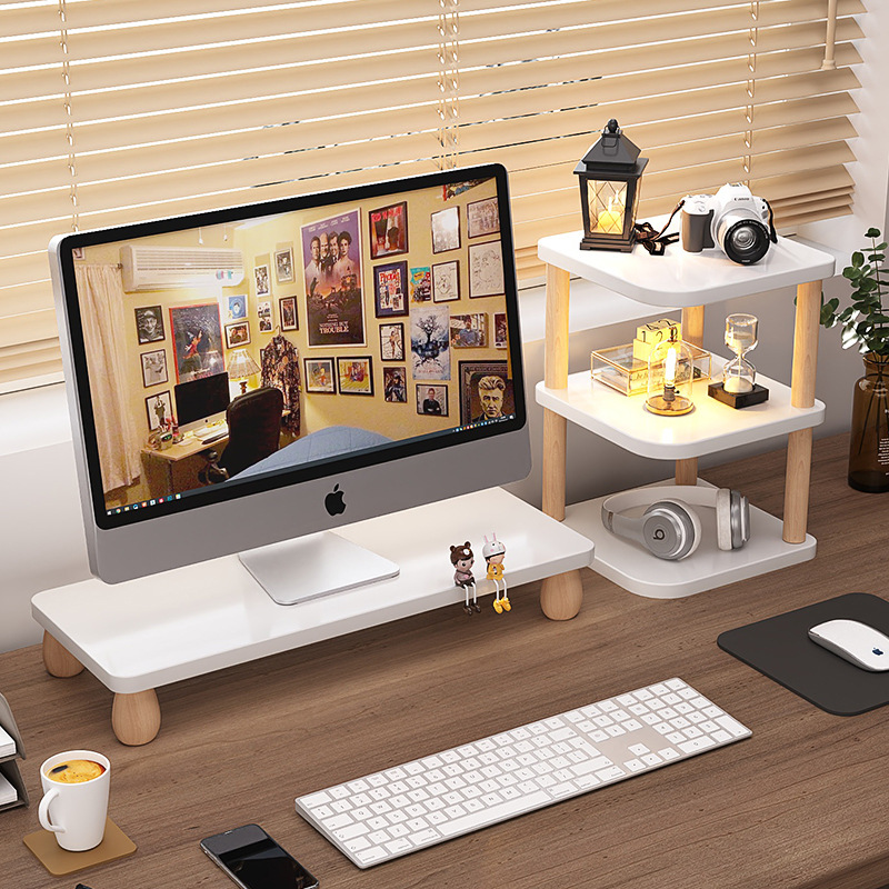 데스크탑 컴퓨터 스탠드 모니터 스탠드 데스크탑 스토리지 랙 사무실 스테이션 스토리지 노트북 리프팅 랙