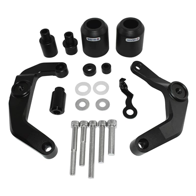 Suitable for Honda Cb650R Cbr650R 19-23 Modified Body Anti-Fall Protection Ball Engine Guard Bar Anti-Fall Rod (Motorcycle frame) - black