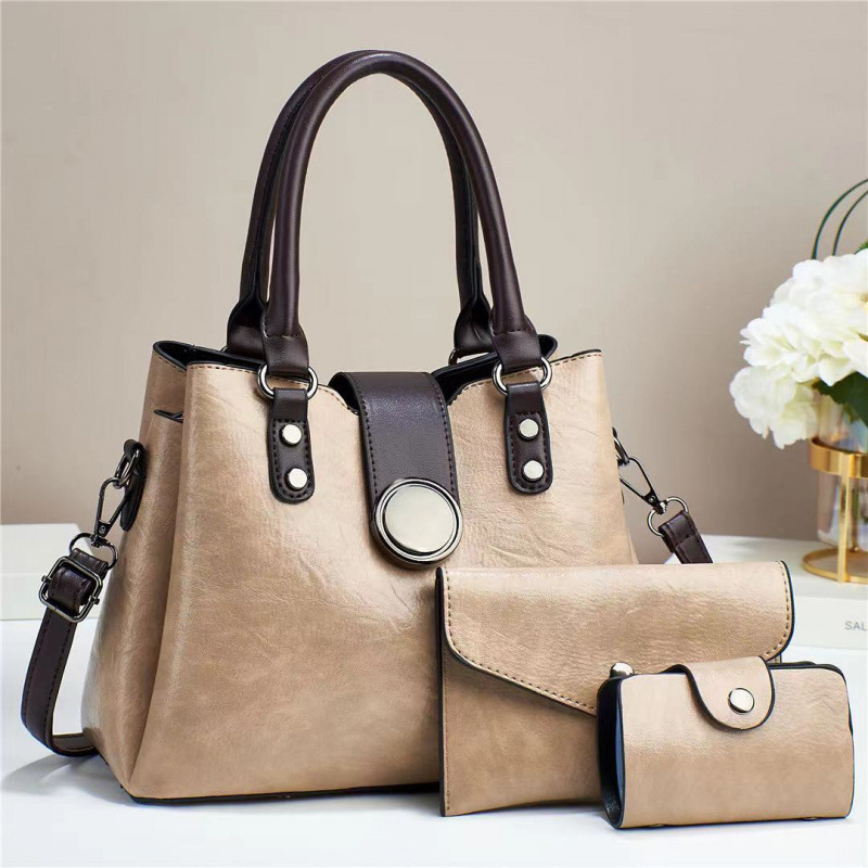 Dos piezas de paquete de bolsos de mano de temperamento, bolsos de mochila diarios, bolsos de hombro casuales de moda, bolsos transfronterizos