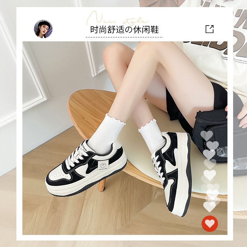 Zapatillas Deportivas Blancas Augu Shiden para Mujer, Primavera 2026, Estilo Hong Kong, Retro, con Suela Gruesa, Casuales y Modernas