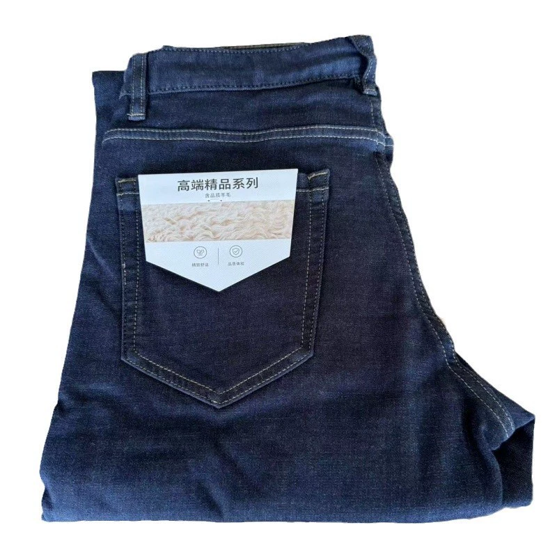 [Этикетка по крою Sea brand] Wool blend внутренний шлифовальный бизнес-лед и тепло, толстые настоящие джинсы 3U210A