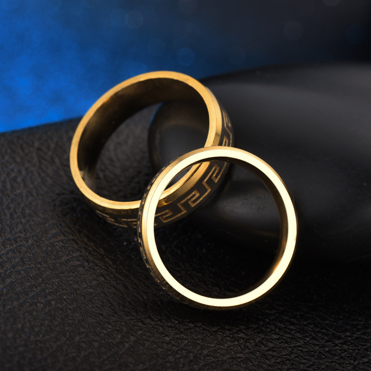 Rings Classification Retro Simple Style Geometric 201 Stainless Steel Enamel Unisex Rings