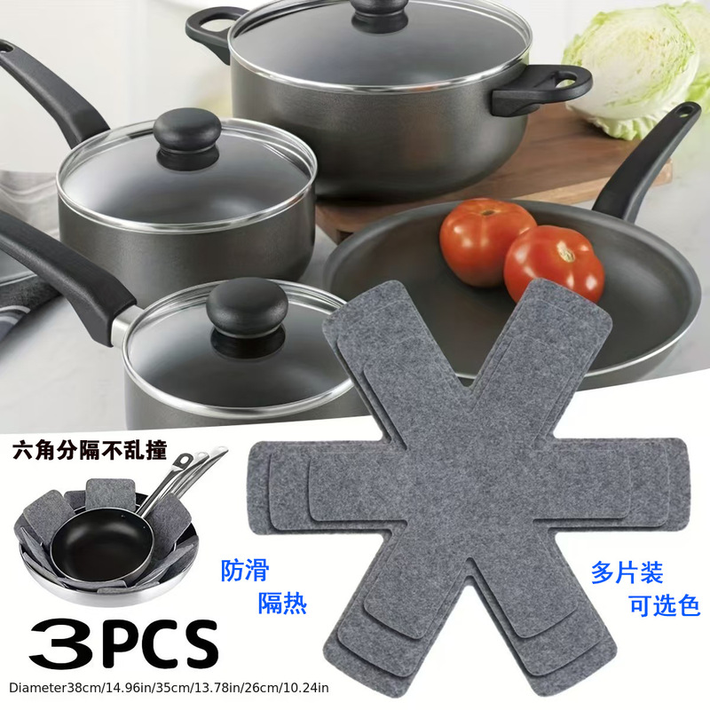 Cross-Border Felt Divider Wool Ball Pot Mat Non-Stick Pan Protector Hexagonal Bowl Plate Tableware Anti-Slip Heat Insulation Lightweight Soft Cross-Border Felt Divider Wool Ball Pot Mat Non-Stick Pan Protector Hexagonal Bowl Plate Tableware Anti-Slip Heat Insulation Lightweight Soft