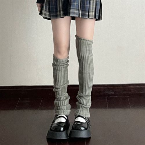 Extended warm knitted long calf socks calf sets jk socks sets for women autumn and winter white Lolita pile socks