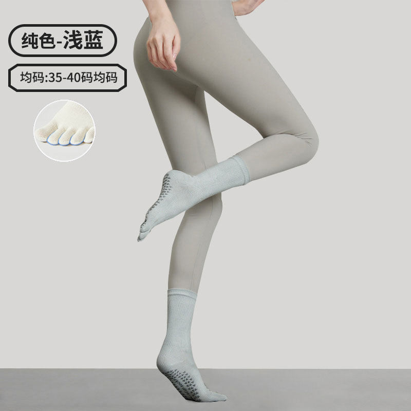 Calcetines finos de yoga para verano, calcetines largos de Pilates, calcetines deportivos de compresión antideslizantes de longitud media para mujer, venta al por mayor de artículos de fitness.