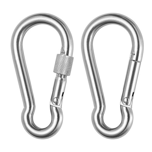 Outdoor iron gourd-shaped carabiner spring buckle rock climbing quick release buckle silver No. 8 kettle buckle mountaineering backpack buckle