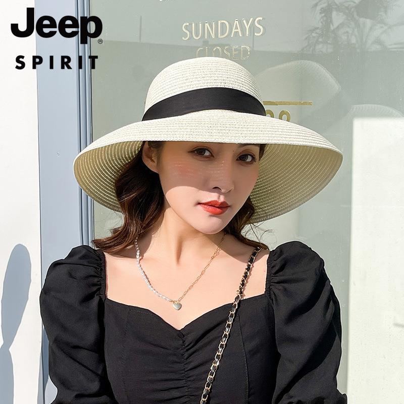 Woven summer beach cute fresh sun hat solar-powered