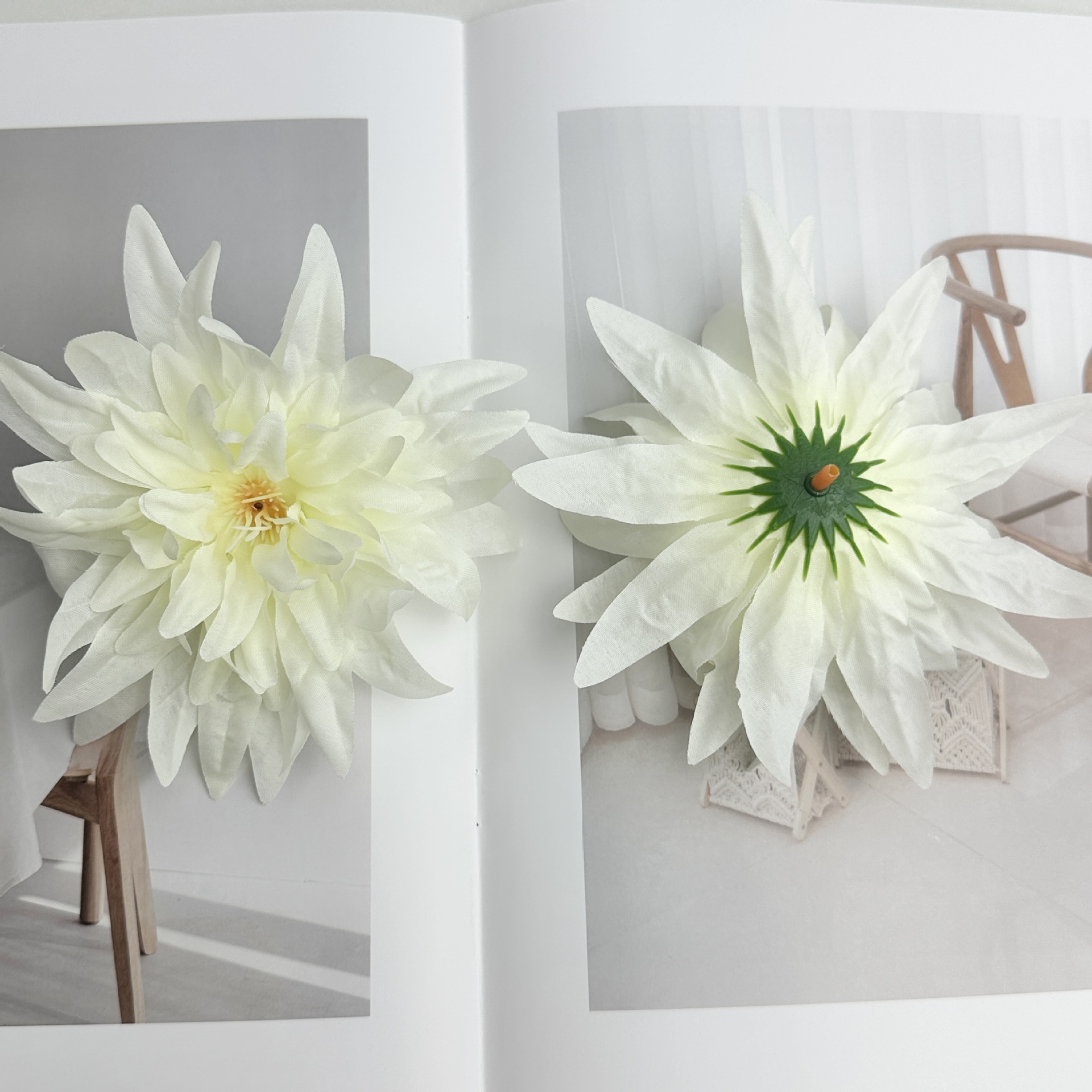 Flores de simulación llama crisantemo cabeza seda flores DIY caja de regalo material de flores de fichas de boda espacio comercial decoración prop al por mayor