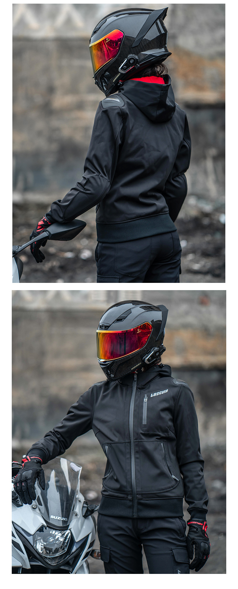 Motorpak voor dames, winterse warmte, winddicht, valbestendig, geschikt voor reizen en motorrijden._voghion.com