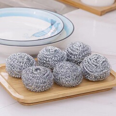 Household kitchen stain stainless steel cleaning ball 10-50g household kitchen dishwashing brush pot brush steel wire ball wholesale