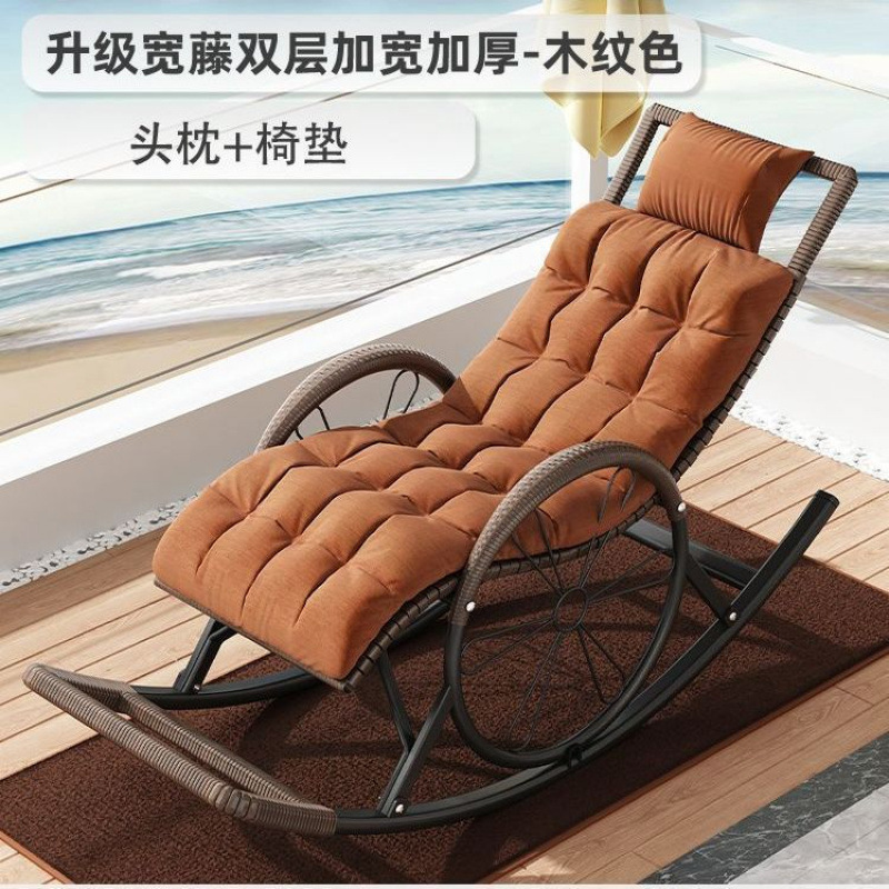 网红摇椅成人躺椅四季可用特厚钢架中老年休闲坐睡两用承重300斤|undefined