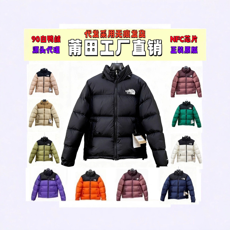 [Off-Season Clearance] Putian American Version of North Face 1996 down Jacket Nfc700 Puffy Short Coat for Men and Women