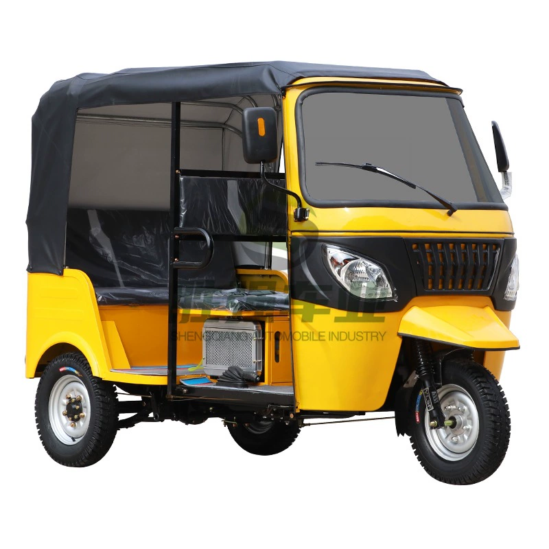 Трёхколёсный трицикл Bajaj Dudu, бензиновый, для пассажиров и экскурсий, тент на 3 места
