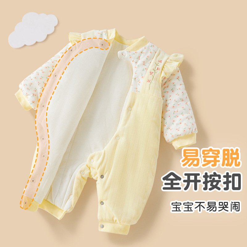 Baby overcoat otoño y invierno recién nacidos en el invierno para aumentar el grosor de la ropa de invierno para niños calientes delgada ropa de algodón para niñas image 4