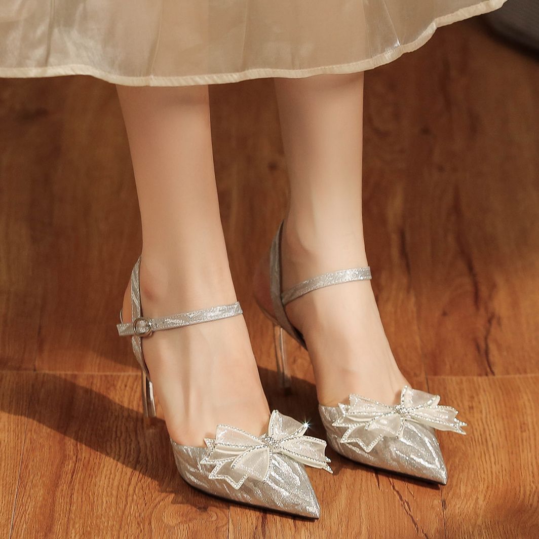 8188-2-002 Sandalias bidireccionales con lazo delantero y trasero, estampado de piel de tigre brillante, tacón alto, tacto de alta gama._voghion.com