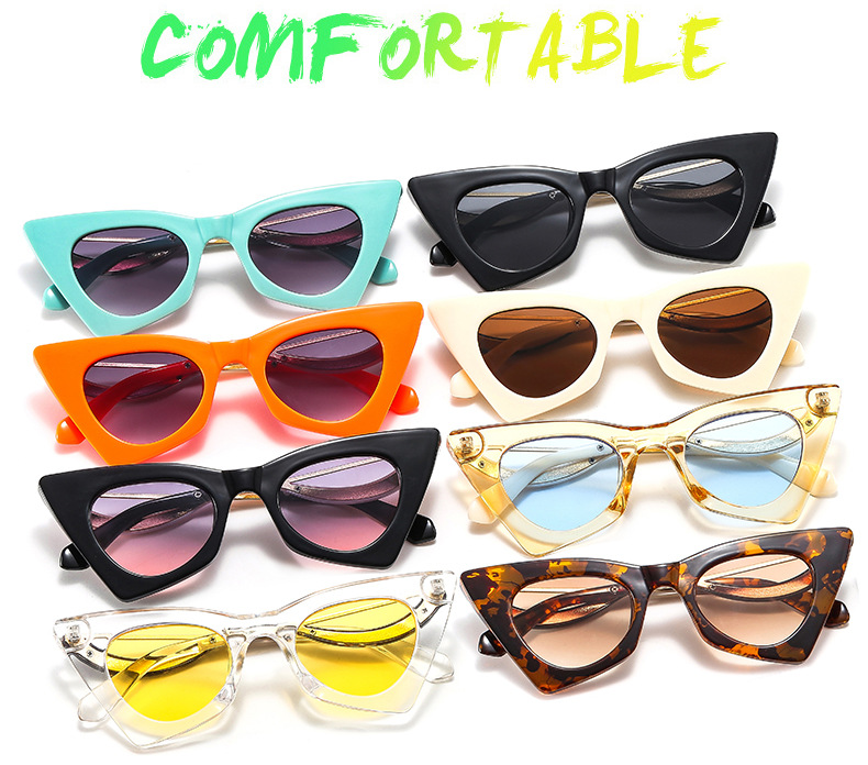 Fashion Solid Color Ac Cat Eye Full Frame Optical Glasses display picture 2