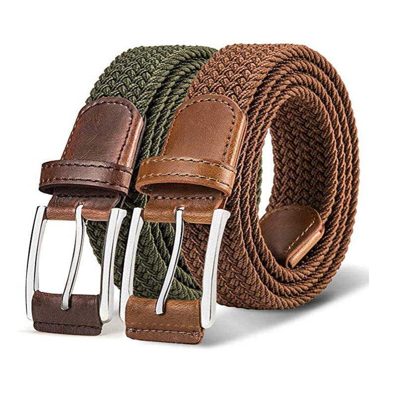Factory wholesale elastic woven belt Network explosion casual needle buckle women's canvas belt men's elastic belt