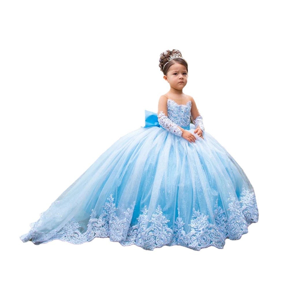 Princess Dress Retro Court Performance Costume For Kids Baby Girls' Evening Gown Catwalk Model Train Birthday Piano Performance_voghion.com