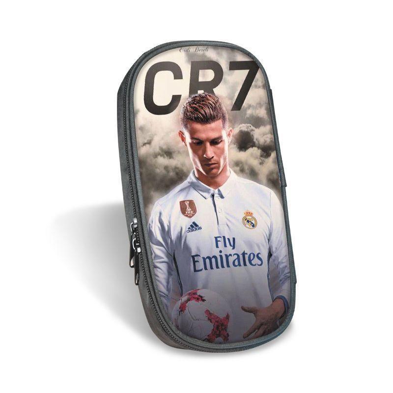 Estuche para lápices de lona Star Ronaldo para estudiantes de alto valor Estuche para papelería Messi Estuche para papelería multifuncional Estuche para lápices de gran capacidad
